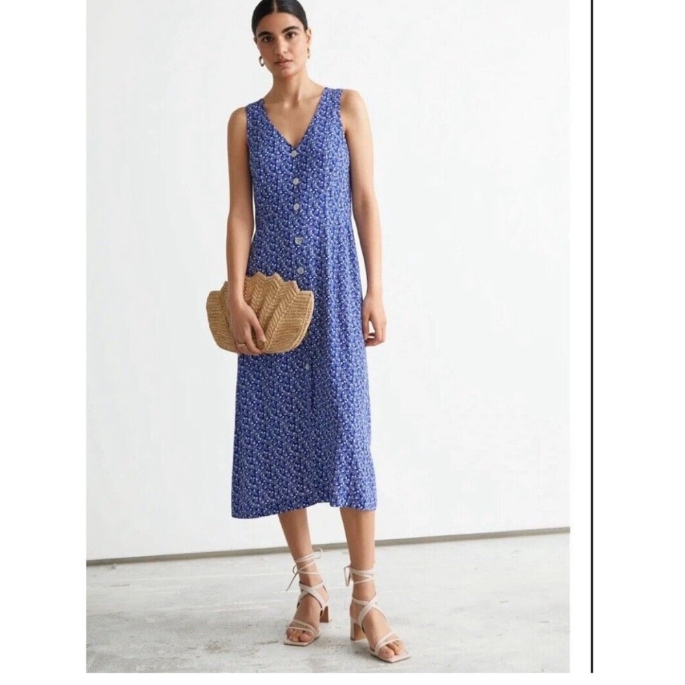 & Other Stories Blue Floral Dress